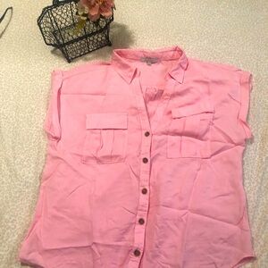 Soft pink cotton feminine blouse
